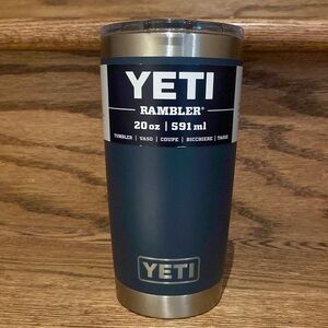 Yeti rambler,20oz 591ml, brand new blue water bottle,insulated, stainless steel